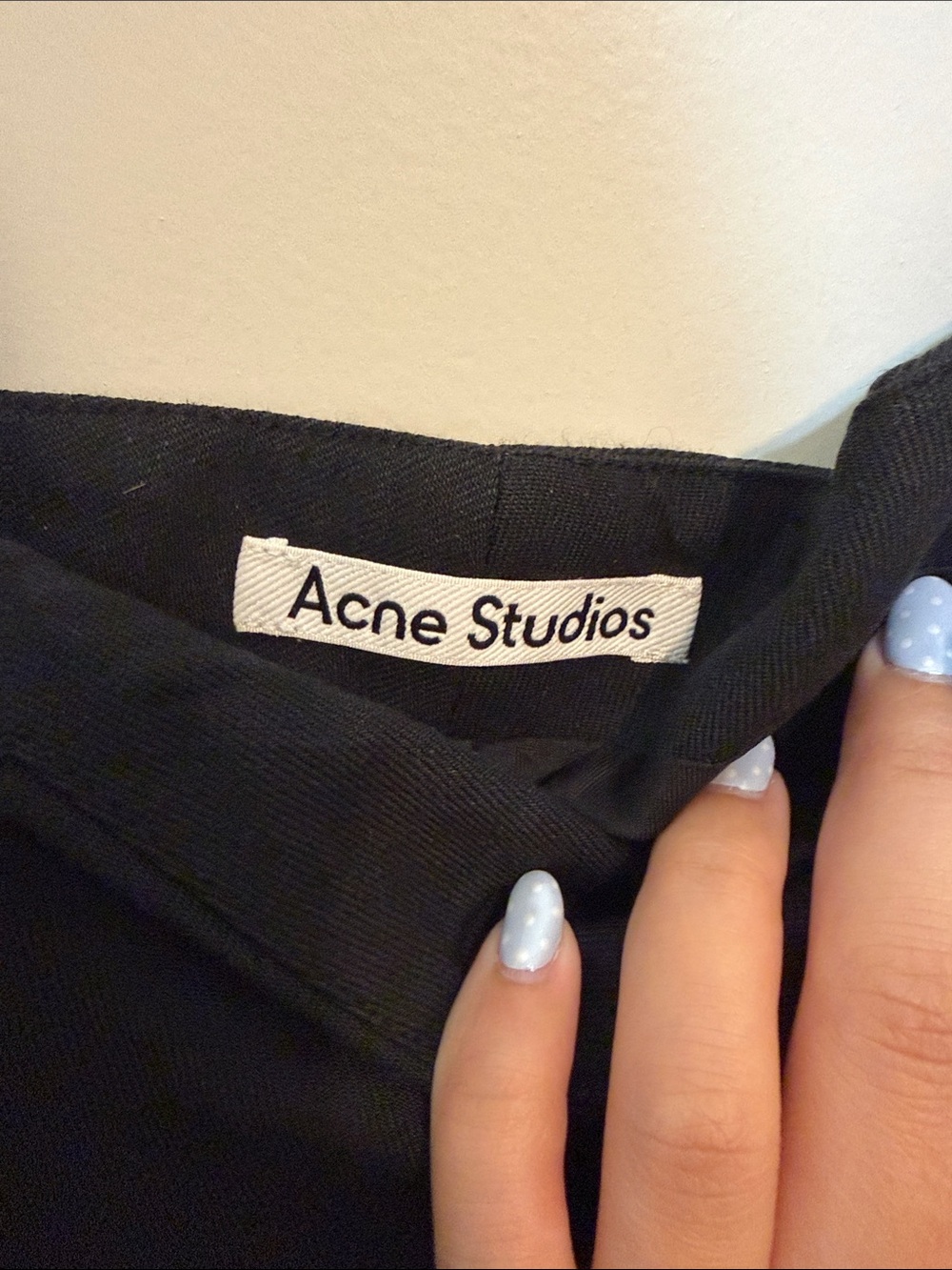 Acne Studios Black Linen-blend Twill Top - Picture 3 of 5